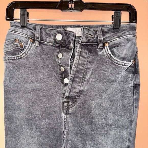 We The Free Free People Black Washed Distressed Denim Jeans - Size 26 - Picture 4 of 10